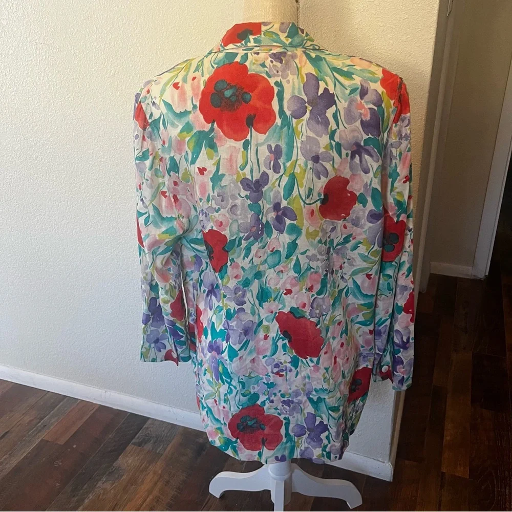 Campus Casuals of California - Vintage Floral Women's Blazer-Size 13/14